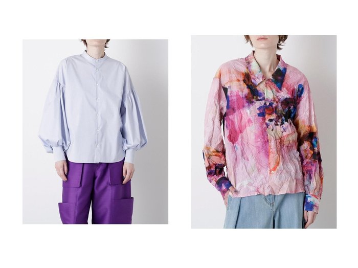 【hueLe Museum/ヒューエルミュージアム】の【STUMBLY】New Volume Sleeve Shirts&【STUMBLY】Crushed Art Print Shirts おすすめ人気トレンドファッション通販アイテム 人気、トレンドファッション・服の通販 founy(ファニー) ファッション Fashion レディースファッション Fashion for Women トップス・カットソー Cut & Sew Tops シャツ・ブラウス・オフィスカジュアル Elegant Blouses & Button-Ups ボリューム袖・フリルスリーブブラウス Voluminous & Ruffle Sleeves / Puffy Sleeve Tops ロングTシャツ・Tシャツ Longline T-Shirts & Tees 2025年 2025 2025-2026秋冬・A/W Autumn/Winter 2025–26 AW25–26 カフス Cuff Design ギャザー Gathered, Ruffled クラシカル Classical, Vintage-Inspired スタンダード Standard, Basic スリーブ Sleeve, Long Sleeve / Short Sleeve タイプライター Typewriter Fabric, Crisp Cotton ドロップ Drop Shoulder, Dropped Style マニッシュ Mannish, Boyish ロング Long, Long-Length エレガント 上品 Elegant A/W・秋冬 Autumn/Winter |ID:crp329100000221680