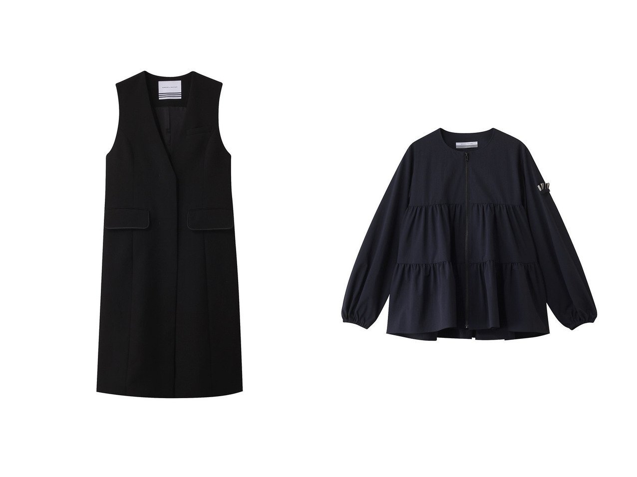 【BORDERS at BALCONY/ボーダーズ アット バルコニー】のストレッチジャケット&バックベルテッドジレ おすすめ人気トレンドファッション通販アイテム インテリア・キッズ・メンズ・レディースファッション・服の通販 founy(ファニー) 　ファッション　Fashion　レディースファッション　Fashion for Women　アウター　Coat / Outerwear Collection　レディースジャケット・軽アウター　Jackets　2025年　2025　2025-2026秋冬・A/W　Autumn/Winter 2025–26 AW25–26　おすすめ　Recommended / Our Picks　ジャケット　Jacket, Outerwear　ベスト　Vest, Waistcoat　今季　This Season, Current Season　A/W・秋冬　Autumn/Winter　ブラック系　Black　ブルー系　Blue　|ID:crp329100000221688