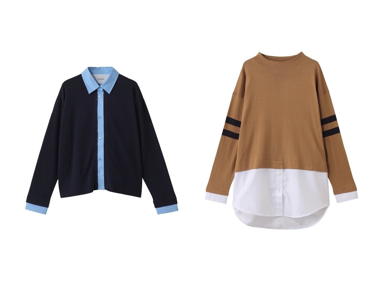 【ADAWAS/アダワス】のSEA アイランドコットン レイヤード チュニック&LAYERED-DETAIL シャツ おすすめ人気トレンドファッション通販アイテム インテリア・キッズ・メンズ・レディースファッション・服の通販 founy(ファニー) 　ファッション　Fashion　レディースファッション　Fashion for Women　トップス・カットソー　Cut & Sew Tops　シャツ・ブラウス・オフィスカジュアル　Elegant Blouses & Button-Ups　ワンピース　Dresses　チュニック　Tunic Tops & Dresses　2025年　2025　2025-2026秋冬・A/W　Autumn/Winter 2025–26 AW25–26　カフス　Cuff Design　コンパクト　Compact, Small Size　スリーブ　Sleeve, Long Sleeve / Short Sleeve　タイプライター　Typewriter Fabric, Crisp Cotton　ロング　Long, Long-Length　A/W・秋冬　Autumn/Winter　|ID:crp329100000221698