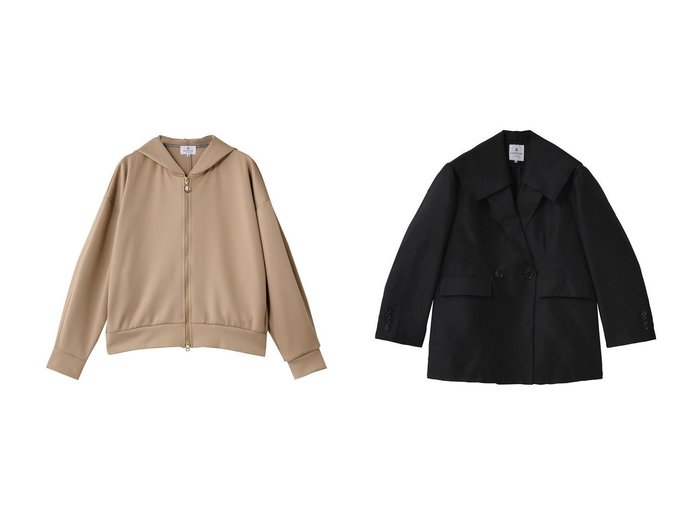 【LANVIN en Bleu/ランバン オン ブルー】のダンボールフーディー&2wayシアーテーラードジャケット おすすめ人気トレンドファッション通販アイテム 人気、トレンドファッション・服の通販 founy(ファニー) ファッション Fashion レディースファッション Fashion for Women トップス・カットソー Cut & Sew Tops シャツ・ブラウス・オフィスカジュアル Elegant Blouses & Button-Ups レディースパーカー・カジュアルフーディー Casual Hoodies & Sweatshirts ロングTシャツ・Tシャツ Longline T-Shirts & Tees スウェット・クルーネックトップス Sweatshirts & Crewnecks / Relaxed Fit Sweat Tops カットソー・ベーシックTシャツ Cut-and-Sewn Tops / Stretch Tees & Basics アウター Coat / Outerwear Collection レディースジャケット・軽アウター Jackets テーラードジャケット / 通勤・きれいめスタイル Tailored Jackets & Blazers 2025年 2025 2025-2026秋冬・A/W Autumn/Winter 2025–26 AW25–26 シンプル Simple, Minimal チャーム Charm, Pendant A/W・秋冬 Autumn/Winter |ID:crp329100000221702
