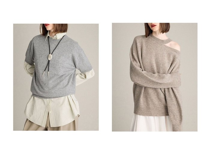 【BRILL/ブリル】のカシミヤハーフスリーブ プルオーバー&カシミミネックポイントプルオーバーニット おすすめ人気トレンドファッション通販アイテム 人気、トレンドファッション・服の通販 founy(ファニー) ファッション Fashion レディースファッション Fashion for Women トップス・カットソー Cut & Sew Tops ニット Knit Tops & Sweaters カジュアルプルオーバー・ニットトップス Pullovers & Knit Tops / Casual Pullovers 2025年 2025 2025-2026秋冬・A/W Autumn/Winter 2025–26 AW25–26 イタリア Italy シンプル Simple, Minimal スリーブ Sleeve, Long Sleeve / Short Sleeve ハーフ Half, Half-Length 秋 Autumn A/W・秋冬 Autumn/Winter |ID:crp329100000221728