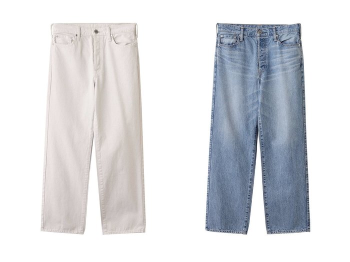 【upper hights/アッパー ハイツ】の【amalie & cecilie upper hights】THE CECILIE デニムパンツ&【amalie & cecilie upper hights】THE CECILIE デニムパンツ おすすめ人気トレンドファッション通販アイテム 人気、トレンドファッション・服の通販 founy(ファニー) ファッション Fashion レディースファッション Fashion for Women パンツ Pants & Trousers デニムパンツ・ジーンズ・美脚デニム Denim Jeans & Pants ストレート Straight, Straight Cut デニム Denim, Jeans Material バランス Balance, Style Balance ループ Loop, Loop Knit ワイド Wide, Wide Fit ヴィンテージ Vintage Style ダメージ Distressed, Destroyed エレガント 上品 Elegant 定番 Standard, Basic Item |ID:crp329100000221737