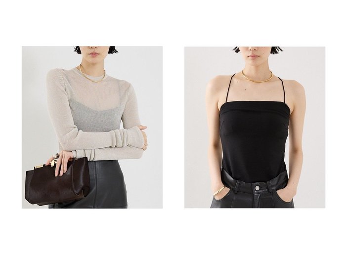 【THE STORE by C/ザ ストア バイ シー】の【COCUCA】チューブトップ&【COCUCA】ラメリブニット おすすめ人気トレンドファッション通販アイテム 人気、トレンドファッション・服の通販 founy(ファニー) ファッション Fashion レディースファッション Fashion for Women トップス・カットソー Cut & Sew Tops ニット Knit Tops & Sweaters カジュアルプルオーバー・ニットトップス Pullovers & Knit Tops / Casual Pullovers シャツ・ブラウス・オフィスカジュアル Elegant Blouses & Button-Ups ロングTシャツ・Tシャツ Longline T-Shirts & Tees カットソー・ベーシックTシャツ Cut-and-Sewn Tops / Stretch Tees & Basics 2025年 2025 2025-2026秋冬・A/W Autumn/Winter 2025–26 AW25–26 なめらか Smooth, Silky Texture イタリア Italy シェイプ Shape, Slim Fit バランス Balance, Style Balance ラグジュアリー Luxury, Elegant A/W・秋冬 Autumn/Winter |ID:crp329100000221749