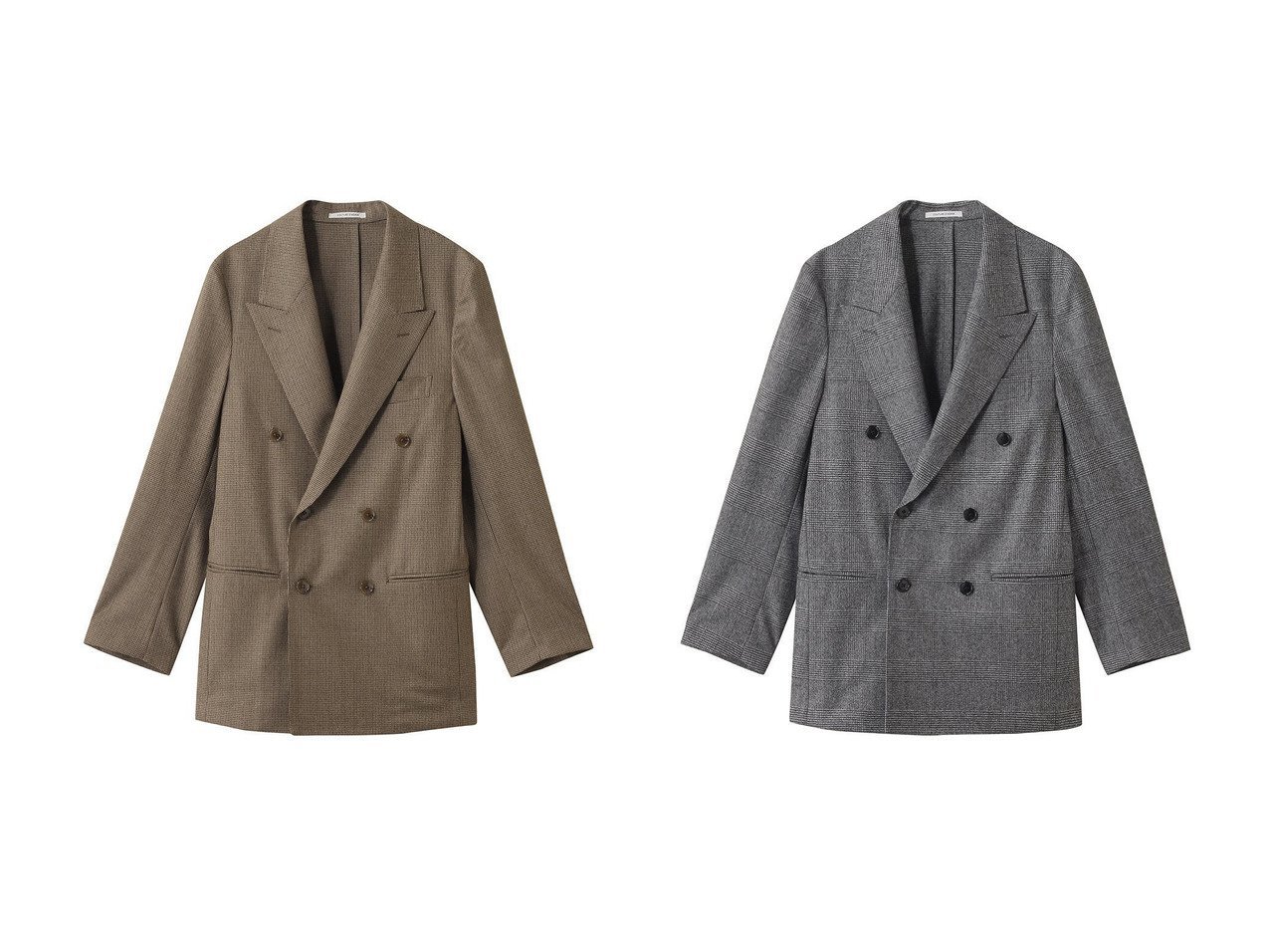 【COUTURE D'ADAM/クチュールドアダム】のガンクラブチェックダブルジャケット&グレンチェックダブルジャケット おすすめ人気トレンドファッション通販アイテム インテリア・キッズ・メンズ・レディースファッション・服の通販 founy(ファニー) 　ファッション　Fashion　レディースファッション　Fashion for Women　アウター　Coat / Outerwear Collection　レディースジャケット・軽アウター　Jackets　2025年　2025　2025-2026秋冬・A/W　Autumn/Winter 2025–26 AW25–26　クラシック　Classic, Timeless Style　ジャケット　Jacket, Outerwear　チェック　Check, Plaid, Tartan　ドレス　Dress, One-Piece　ハンド　Hand, Handmade　A/W・秋冬　Autumn/Winter　ベージュ系　Beige　グレー系　Gray　|ID:crp329100000221756
