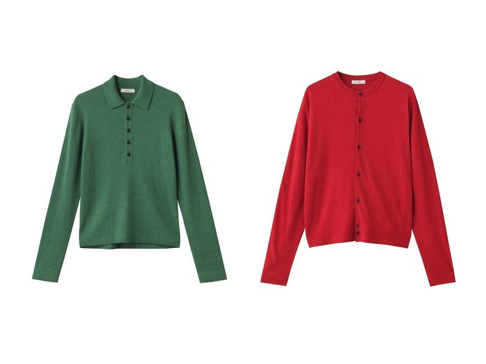 【ATON/エイトン】のRAMIE WOOL リブポロセーター&GARMENT DYED CASHMERE SILK クルーネックカーディガン おすすめ人気トレンドファッション通販アイテム 人気、トレンドファッション・服の通販 founy(ファニー) ファッション Fashion レディースファッション Fashion for Women トップス・カットソー Cut & Sew Tops ニット Knit Tops & Sweaters カジュアルプルオーバー・ニットトップス Pullovers & Knit Tops / Casual Pullovers カーディガン・羽織り Layered Style Cardigans 2025年 2025 2025-2026秋冬・A/W Autumn/Winter 2025–26 AW25–26 インナー Innerwear スリーブ Sleeve, Long Sleeve / Short Sleeve セーター Sweater, Knitwear ネップ Nepp, Slub Yarn ロング Long, Long-Length A/W・秋冬 Autumn/Winter |ID:crp329100000221807
