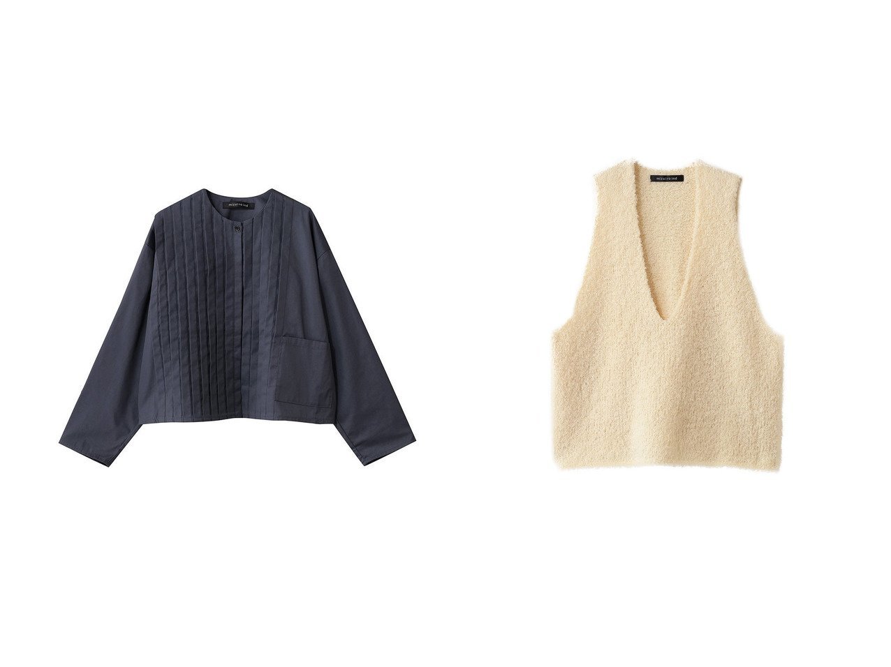 【mizuiro ind/ミズイロ インド】のcrew neck pin tucked shirt シャツ&hairly V neck vest ベスト おすすめ人気トレンドファッション通販アイテム インテリア・キッズ・メンズ・レディースファッション・服の通販 founy(ファニー) 　ファッション　Fashion　レディースファッション　Fashion for Women　トップス・カットソー　Cut & Sew Tops　ニット　Knit Tops & Sweaters　ベスト&ジレ / 重ね着スタイル　Vests & Gilets　カジュアルプルオーバー・ニットトップス　Pullovers & Knit Tops / Casual Pullovers　シャツ・ブラウス・オフィスカジュアル　Elegant Blouses & Button-Ups　2025年　2025　2025-2026秋冬・A/W　Autumn/Winter 2025–26 AW25–26　おすすめ　Recommended / Our Picks　カットソー　Cut and Sewn Top　ベスト　Vest, Waistcoat　ロング　Long, Long-Length　A/W・秋冬　Autumn/Winter　イエロー系　Yellow　グレー系　Gray　ブラック系　Black　|ID:crp329100000221816