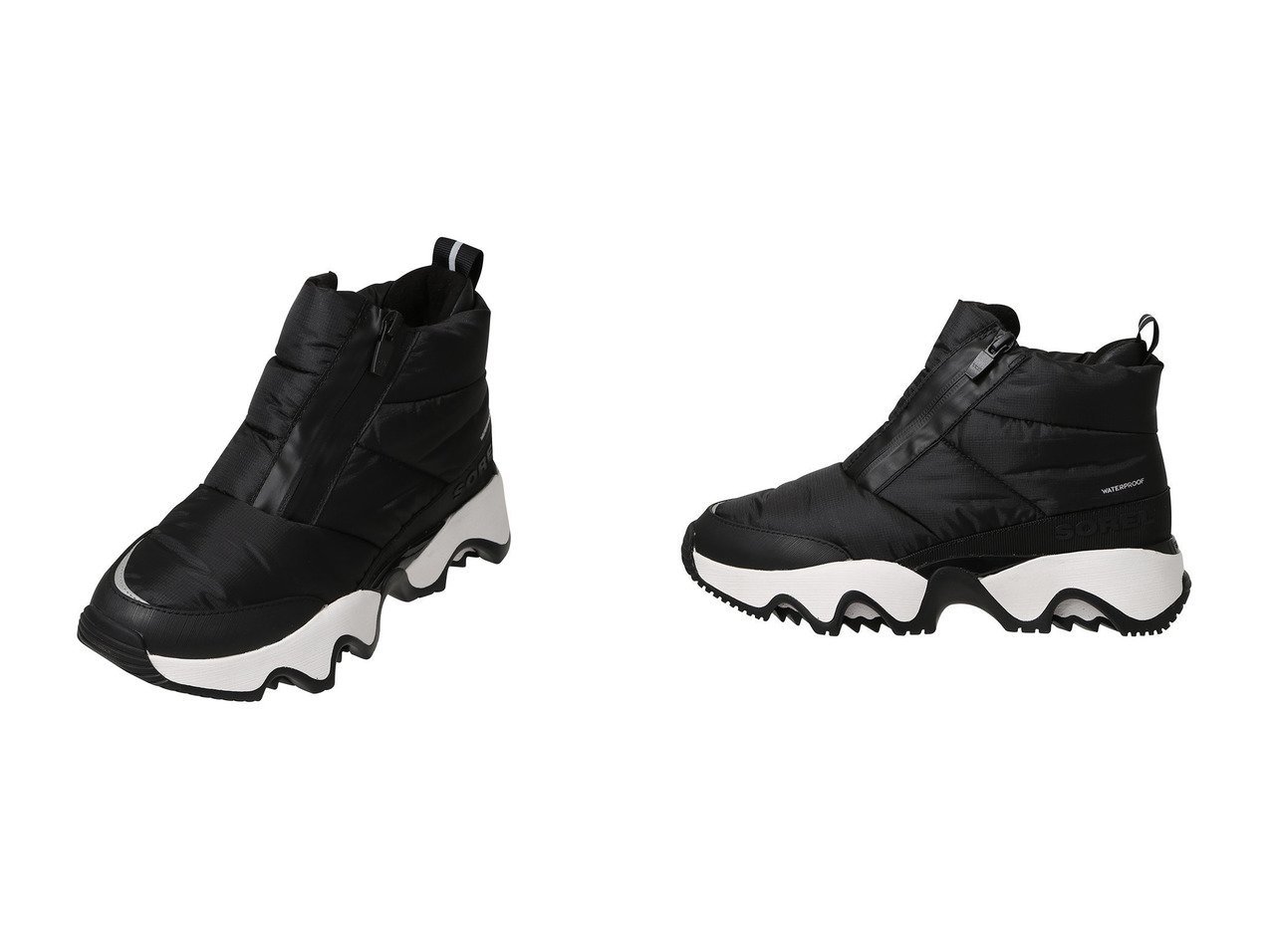 【SOREL/ソレル】のキネティックインパクト パフィージップウォータープルーフ おすすめ人気トレンドファッション通販アイテム インテリア・キッズ・メンズ・レディースファッション・服の通販 founy(ファニー) 　ファッション　Fashion　レディースファッション　Fashion for Women　2025年　2025　2025-2026秋冬・A/W　Autumn/Winter 2025–26 AW25–26　ウォーター　Water　シューズ　Shoes, Footwear　ショート　Short, Short Length　A/W・秋冬　Autumn/Winter　ブラック系　Black　|ID:crp329100000221825