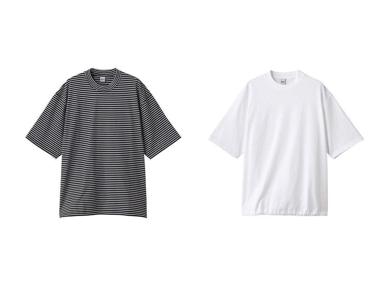 【ES.1 / MEN/エスアイ】の【MEN】Border SS T-shirts T005&【MEN】SS T-shirts T001 おすすめ人気トレンドファッション通販アイテム インテリア・キッズ・メンズ・レディースファッション・服の通販 founy(ファニー) 　ファッション　Fashion　メンズファッション　Fashion for Men　トップス・カットソー　Cut & Sew Tops　メンズシャツ　Shirts　ロングTシャツ・Tシャツ / 着回し力抜群　Longline T-Shirts & Tees　2025年　2025　2025-2026秋冬・A/W　Autumn/Winter 2025–26 AW25–26　ショート　Short, Short Length　スリーブ　Sleeve, Long Sleeve / Short Sleeve　ドローコード　Drawcord, Drawstring Cord　バランス　Balance, Style Balance　ボーダー　Border, Stripe　A/W・秋冬　Autumn/Winter　ホワイト系　White　ブラック系　Black　|ID:crp329100000221828