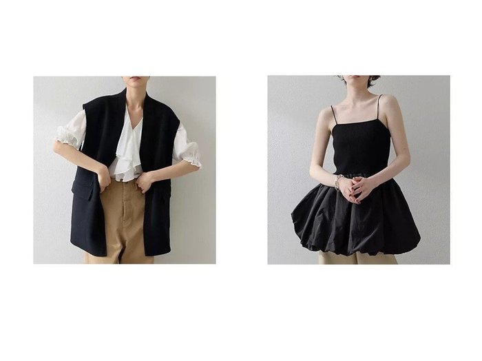 【Whim Gazette/ウィムガゼット】の【THE PAUSE】バルーンニットキャミ&リバージレ おすすめ人気トレンドファッション通販アイテム 人気、トレンドファッション・服の通販 founy(ファニー) ファッション Fashion レディースファッション Fashion for Women アウター Coat / Outerwear Collection トップス・カットソー Cut & Sew Tops ベスト&ジレ / 重ね着スタイル Vests & Gilets ニット Knit Tops & Sweaters キャミソール&ノースリーブ Camisoles & Sleeveless Tops 2025年 2025 2025-2026秋冬・A/W Autumn/Winter 2025–26 AW25–26 おすすめ Recommended / Our Picks フロント Front, Front Design ベスト Vest, Waistcoat エレガント 上品 Elegant ヴィンテージ Vintage Style キャミソール Camisole, Spaghetti Strap Top グラデーション Gradient, Ombre コンビ Combo, Combination Style ジャケット Jacket, Outerwear タフタ Taffeta, Structured Fabric ドッキング Docking, Mixed Material バルーン Balloon, Balloon Silhouette ワイド Wide, Wide Fit ワーク Workwear, Utility Style |ID:crp329100000221834