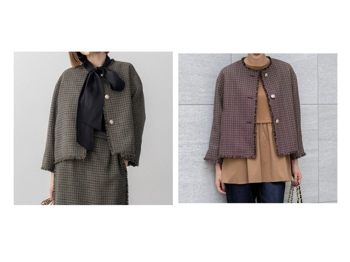 【NIJYUSANKU/23区】のツイーディーカラーミックス ノーカラー ジャケット おすすめ人気トレンドファッション通販アイテム 人気、トレンドファッション・服の通販 founy(ファニー) ファッション Fashion レディースファッション Fashion for Women アウター Coat / Outerwear Collection レディースジャケット・軽アウター Jackets ノーカラージャケット / シンプル上品コーデ Collarless Jackets ジャケット Jacket, Outerwear セットアップ Set-Up, Coordinated Outfit チェック Check, Plaid, Tartan ツイード Twill, Twill Weave フロント Front, Front Design 羽織 Haori, Light Jacket ミックス Mix, Mixed Style A/W・秋冬 Autumn/Winter 冬 Winter / This Winter 新作・新入荷 New Arrivals / New In 2025年 2025 2025-2026秋冬・A/W Autumn/Winter 2025–26 AW25–26 |ID:crp329100000221841