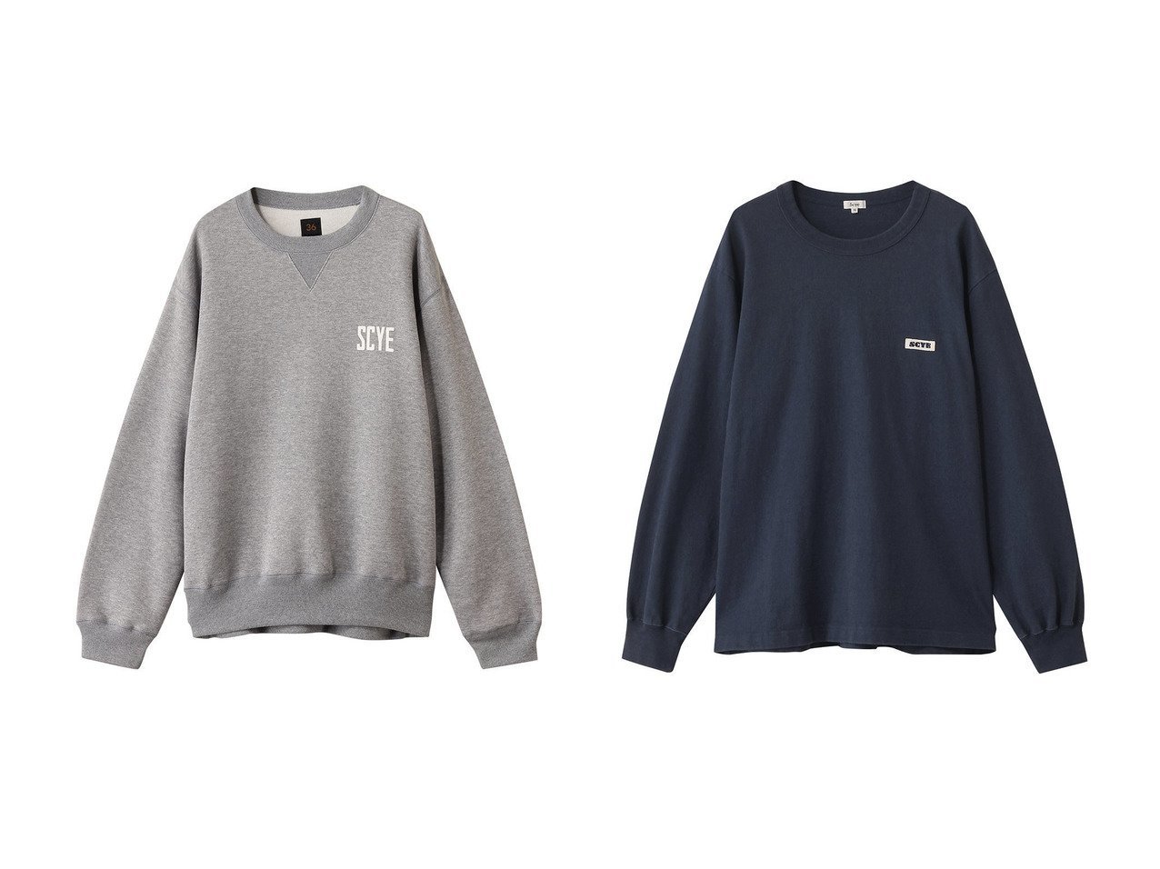 【Scye SCYE BASICS/サイ サイベーシックス】の【UNISEX】【SCYE BASICS】Fleece バック ジャージー スウェット シャツ&【UNISEX】Tight Tension コットン ジャージー ロング スリーブ Tシャツ おすすめ人気トレンドファッション通販アイテム インテリア・キッズ・メンズ・レディースファッション・服の通販 founy(ファニー) 　ファッション　Fashion　レディースファッション　Fashion for Women　トップス・カットソー　Cut & Sew Tops　シャツ・ブラウス・オフィスカジュアル　Elegant Blouses & Button-Ups　レディースパーカー・カジュアルフーディー　Casual Hoodies & Sweatshirts　ロングTシャツ・Tシャツ　Longline T-Shirts & Tees　スウェット・クルーネックトップス　Sweatshirts & Crewnecks / Relaxed Fit Sweat Tops　カットソー・ベーシックTシャツ　Cut-and-Sewn Tops / Stretch Tees & Basics　2025年　2025　2025-2026秋冬・A/W　Autumn/Winter 2025–26 AW25–26　ユニセックス　Unisex, Genderless　スウェット / スエット　Sweatshirt, Sweatwear　バランス　Balance, Style Balance　リラックス　Relax, Relaxed Fit　A/W・秋冬　Autumn/Winter　グレー系　Gray　ブラウン系　Brown　ブルー系　Blue　ブラック系　Black　|ID:crp329100000221887