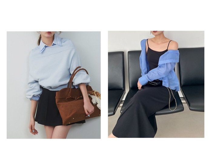 【SNIDEL/スナイデル】の【WEB限定】ワンショルダーロゴスウェット&Sustainableシアーシャツ おすすめ人気トレンドファッション通販アイテム 人気、トレンドファッション・服の通販 founy(ファニー) ファッション Fashion レディースファッション Fashion for Women トップス・カットソー Cut & Sew Tops レディースパーカー・カジュアルフーディー Casual Hoodies & Sweatshirts スウェット・クルーネックトップス Sweatshirts & Crewnecks / Relaxed Fit Sweat Tops シャツ・ブラウス・オフィスカジュアル Elegant Blouses & Button-Ups イエロー Yellow デコルテ Décolleté, Neckline トレンド Trend, Trending Now モチーフ Motif, Design Theme ラベンダー Lavender 人気 Popular, Best Seller ウェーブ Wavy Pattern キャミソール Camisole, Spaghetti Strap Top ショルダー Shoulder, Shoulder Strap ドロップ Drop Shoulder, Dropped Style ポケット Pocket, Pocket Detail おすすめ Recommended / Our Picks |ID:crp329100000221930
