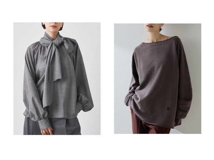 【Whim Gazette/ウィムガゼット】のオフショル裏毛プルオーバー&ボウタイブラウス おすすめ人気トレンドファッション通販アイテム 人気、トレンドファッション・服の通販 founy(ファニー) ファッション Fashion レディースファッション Fashion for Women トップス・カットソー Cut & Sew Tops シャツ・ブラウス・オフィスカジュアル Elegant Blouses & Button-Ups ロングTシャツ・Tシャツ Longline T-Shirts & Tees カジュアルプルオーバー・ニットトップス Pullovers & Knit Tops / Casual Pullovers カットソー・ベーシックTシャツ Cut-and-Sewn Tops / Stretch Tees & Basics 2025年 2025 2025-2026秋冬・A/W Autumn/Winter 2025–26 AW25–26 おすすめ Recommended / Our Picks エレガント 上品 Elegant カーディガン Cardigan, Knitwear スウェット / スエット Sweatshirt, Sweatwear スリーブ Sleeve, Long Sleeve / Short Sleeve ハイネック High Neck, Mock Neck ベスト Vest, Waistcoat リボン Ribbon, Bow ロング Long, Long-Length A/W・秋冬 Autumn/Winter |ID:crp329100000221937