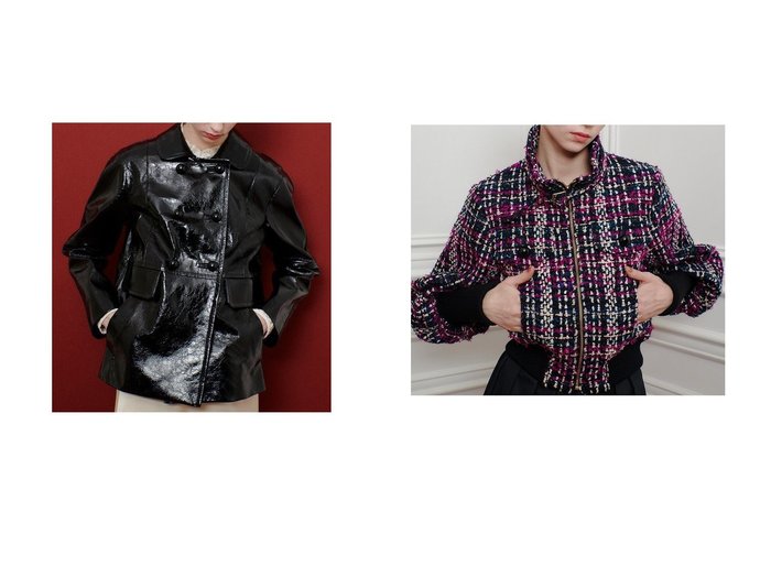 【allureville/アルアバイル】の【LOULOU WILLOUGHBY】クラッシュエナメルレザーブルゾン&【LOULOU WILLOUGHBY】CLARENSONツイードブルゾン おすすめ人気トレンドファッション通販アイテム 人気、トレンドファッション・服の通販 founy(ファニー) ファッション Fashion レディースファッション Fashion for Women アウター Coat / Outerwear Collection レディースジャケット・軽アウター Jackets ブルゾンジャケット・スポーティアウター Blouson Jackets 2025年 2025 2025-2026秋冬・A/W Autumn/Winter 2025–26 AW25–26 エナメル Patent Leather クラッシュ Distressed, Crashed Style ジャケット Jacket, Outerwear ブルゾン Blouson, Bomber Jacket ポケット Pocket, Pocket Detail 今季 This Season, Current Season A/W・秋冬 Autumn/Winter |ID:crp329100000221947