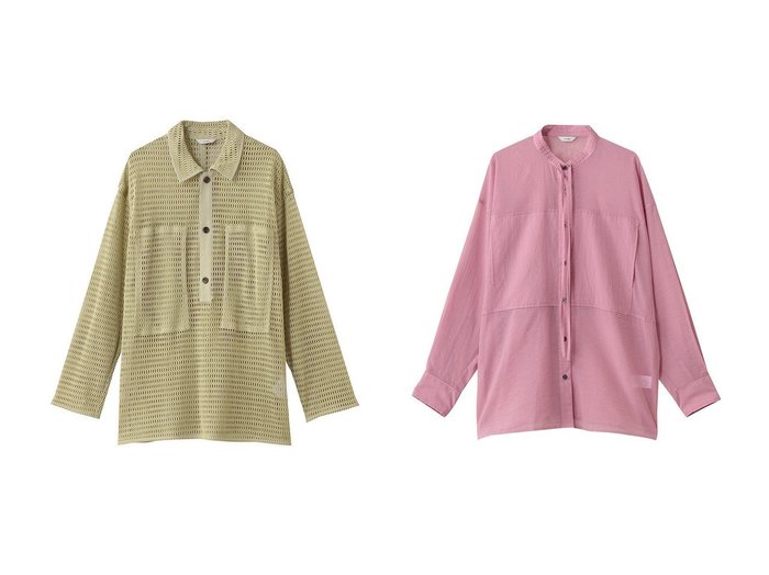 【CLANE/クラネ】のシャツ/ブラウス&シャツ/ブラウス おすすめ人気トレンドファッション通販アイテム 人気、トレンドファッション・服の通販 founy(ファニー) ファッション Fashion レディースファッション Fashion for Women トップス・カットソー Cut & Sew Tops シャツ・ブラウス・オフィスカジュアル Elegant Blouses & Button-Ups 2025年 2025 2025-2026秋冬・A/W Autumn/Winter 2025–26 AW25–26 ジョーゼット Georgette, Semi-Sheer Fabric スリーブ Sleeve, Long Sleeve / Short Sleeve ポケット Pocket, Pocket Detail メッシュ Mesh, Net Fabric ロング Long, Long-Length A/W・秋冬 Autumn/Winter |ID:crp329100000221965