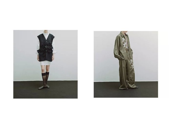 【MARGE/マージ】のWool equin-embellished shirt&Taffeta frill detail gilet おすすめ人気トレンドファッション通販アイテム 人気、トレンドファッション・服の通販 founy(ファニー) ファッション Fashion レディースファッション Fashion for Women アウター Coat / Outerwear Collection トップス・カットソー Cut & Sew Tops ベスト&ジレ / 重ね着スタイル Vests & Gilets シャツ・ブラウス・オフィスカジュアル Elegant Blouses & Button-Ups 2025年 2025 2025-2026秋冬・A/W Autumn/Winter 2025–26 AW25–26 シェイプ Shape, Slim Fit ドローコード Drawcord, Drawstring Cord バランス Balance, Style Balance モチーフ Motif, Design Theme 今季 This Season, Current Season クラシカル Classical, Vintage-Inspired スパンコール Sequins, Sequin Embellishment ボタニカル Botanical, Floral Pattern |ID:crp329100000221984