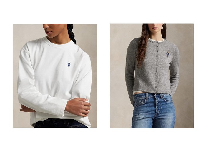 【RALPH LAUREN/ラルフローレン】の【POLO RALPH LAUREN】Polo ベア フレンチ テリー カーディガン&【POLO RALPH LAUREN】コットン ジャージー ロングスリーブ Tシャツ おすすめ人気トレンドファッション通販アイテム 人気、トレンドファッション・服の通販 founy(ファニー) ファッション Fashion レディースファッション Fashion for Women トップス・カットソー Cut & Sew Tops シャツ・ブラウス・オフィスカジュアル Elegant Blouses & Button-Ups ロングTシャツ・Tシャツ Longline T-Shirts & Tees カットソー・ベーシックTシャツ Cut-and-Sewn Tops / Stretch Tees & Basics カーディガン・羽織り Layered Style Cardigans 2025年 2025 2025-2026秋冬・A/W Autumn/Winter 2025–26 AW25–26 スリーブ Sleeve, Long Sleeve / Short Sleeve フィット Fit, Slim Fit ベーシック Basic, Essential ロング Long, Long-Length A/W・秋冬 Autumn/Winter 長袖 Long Sleeve, Full Sleeve カーディガン Cardigan, Knitwear スタイリッシュ Stylish, Fashionable フレンチ French, French Style |ID:crp329100000222038
