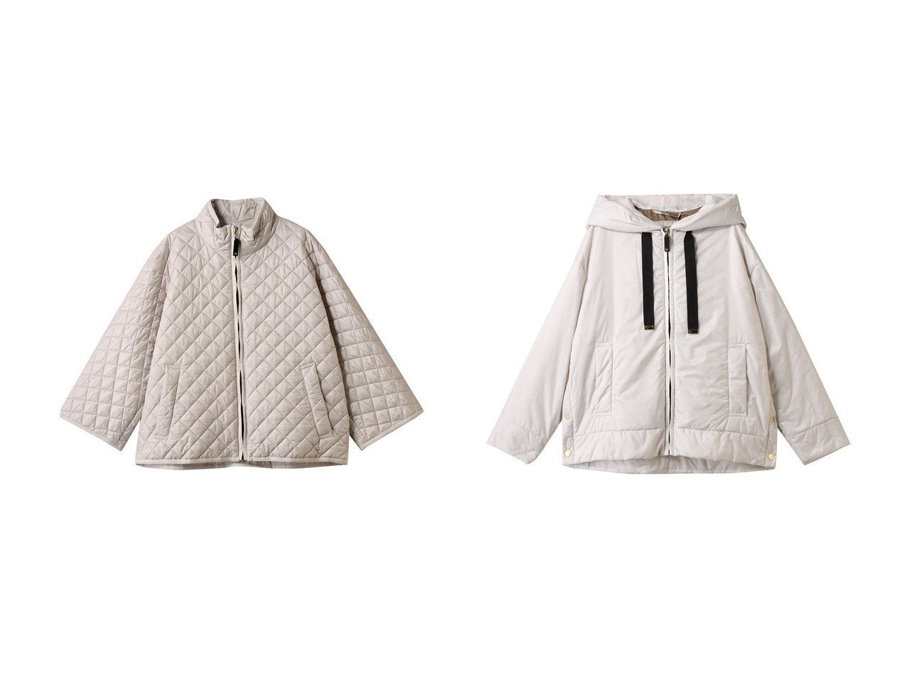 【Max Mara/マックスマーラ】の【Max Mara The Cube】DELFINA ケープラップポンチョ&【Max Mara The Cube】DARIA キルティングジャケット おすすめ人気トレンドファッション通販アイテム インテリア・キッズ・メンズ・レディースファッション・服の通販 founy(ファニー) 　ファッション　Fashion　レディースファッション　Fashion for Women　アウター　Coat / Outerwear Collection　レディースジャケット・軽アウター　Jackets　ブルゾンジャケット・スポーティアウター　Blouson Jackets　ポンチョ・ケープコート　Ponchos & Capes　2025年　2025　2025-2026秋冬・A/W　Autumn/Winter 2025–26 AW25–26　キルティング　Quilted, Quilting　ジャケット　Jacket, Outerwear　スリット　Slit, Slit Detail　ブルゾン　Blouson, Bomber Jacket　A/W・秋冬　Autumn/Winter　ブラック系　Black　ホワイト系　White　|ID:crp329100000222082