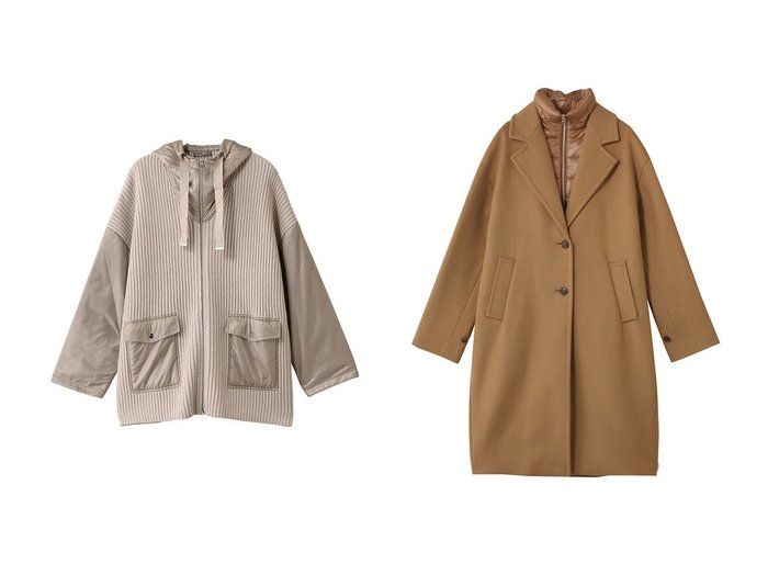 【HERNO/ヘルノ】のウール中綿コンビ コート&ウールリブニット フーディーブルゾン おすすめ人気トレンドファッション通販アイテム 人気、トレンドファッション・服の通販 founy(ファニー) ファッション Fashion レディースファッション Fashion for Women アウター Coat / Outerwear Collection レディースジャケット・軽アウター Jackets ブルゾンジャケット・スポーティアウター Blouson Jackets コート・ロングコート・ピーコート Long Coats, Peacoats & More 2025年 2025 2025-2026秋冬・A/W Autumn/Winter 2025–26 AW25–26 ジャケット Jacket, Outerwear ブルゾン Blouson, Bomber Jacket ラグジュアリー Luxury, Elegant リラックス Relax, Relaxed Fit エレガント 上品 Elegant 定番 Standard, Basic Item A/W・秋冬 Autumn/Winter 軽量 Lightweight, Ultra Light イタリア Italy コンビ Combo, Combination Style シンプル Simple, Minimal ダウン Down, Puffer チェスターコート Chester Coat, Long Coat ロング Long, Long-Length 防寒 Cold Protection, Winter-Ready |ID:crp329100000222090