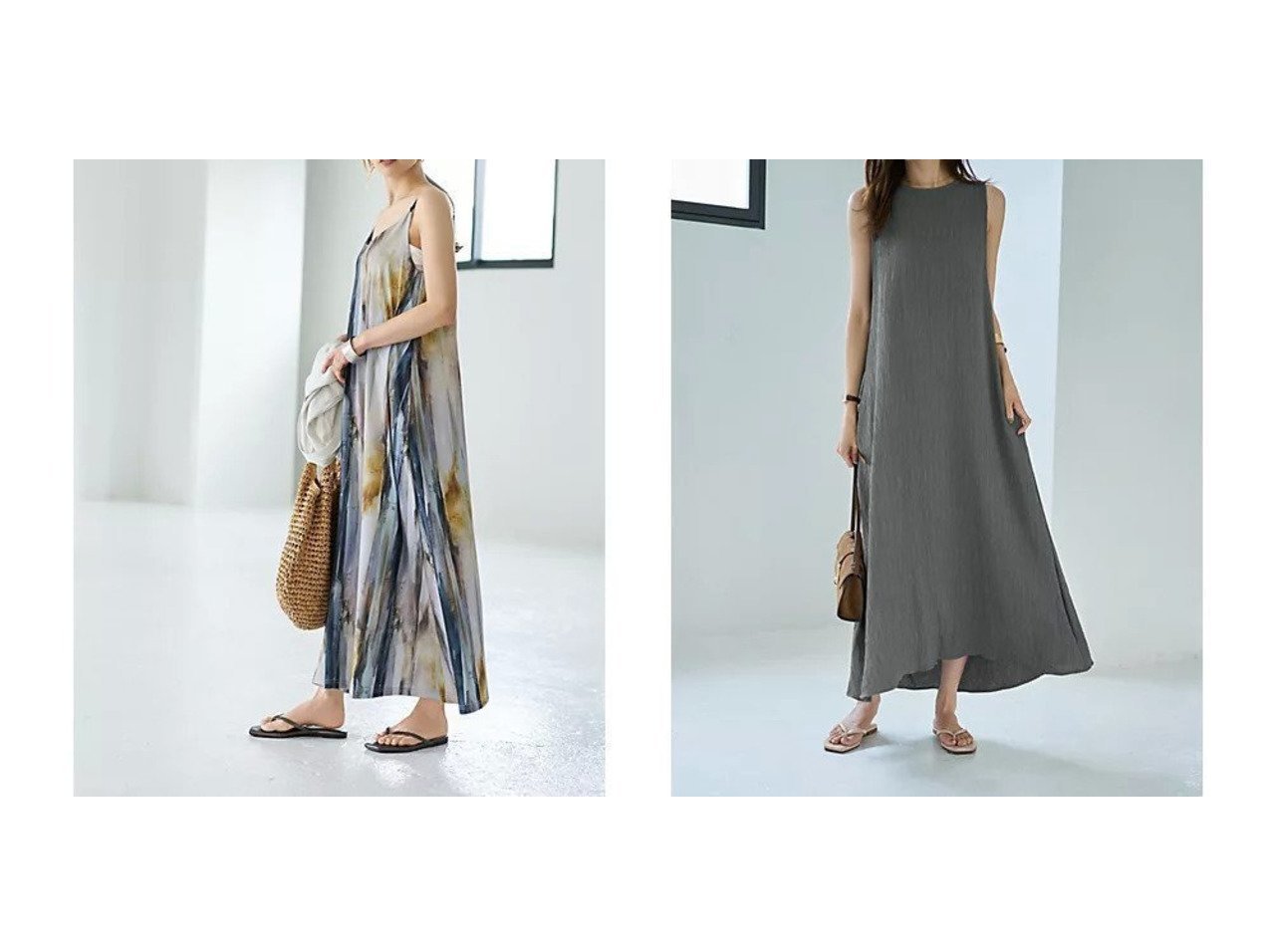 【STYLE DELI/スタイルデリ】のハリ感楊柳背面タックワンピース&水彩ストライプ柄カットソーキャミワンピース おすすめ人気トレンドファッション通販アイテム インテリア・キッズ・メンズ・レディースファッション・服の通販 founy(ファニー) 　ファッション　Fashion　レディースファッション　Fashion for Women　ワンピース　Dresses　キャミソールワンピース　Camisole Dresses　インナー　Innerwear　カットソー　Cut and Sewn Top　カーディガン　Cardigan, Knitwear　キャミ　Camisole, Cami Top　グラデーション　Gradient, Ombre　サンダル　Sandals, Summer Shoes　ジャケット　Jacket, Outerwear　ストライプ　Stripe, Striped Pattern　スニーカー　Sneakers, Trainers　スリット　Slit, Slit Detail　タンク　Tank Top, Sleeveless Top　ノースリーブ　Sleeveless, No-Sleeve　長袖　Long Sleeve, Full Sleeve　バランス　Balance, Style Balance　パーカー　Hoodie, Parka　ブルゾン　Blouson, Bomber Jacket　ポケット　Pocket, Pocket Detail　半袖　Short Sleeve, Half Sleeve　マキシ　Maxi, Full Length　ミックス　Mix, Mixed Style　モチーフ　Motif, Design Theme　モノトーン　Monotone, Black and White　リゾート　Resort, Vacation Style　リボン　Ribbon, Bow　冬　Winter / This Winter　夏　Summer　ビジネス 仕事 通勤　Business / Work / Commuting　シューズ　Shoes, Footwear　シンプル　Simple, Minimal　タートル　Turtleneck, Turtle Collar　ハイネック　High Neck, Mock Neck　フィット　Fit, Slim Fit　フラット　Flat, Flat Shoes　A/W・秋冬　Autumn/Winter　ブルー系　Blue　ブラック系　Black　グレー系　Gray　|ID:crp329100000222111
