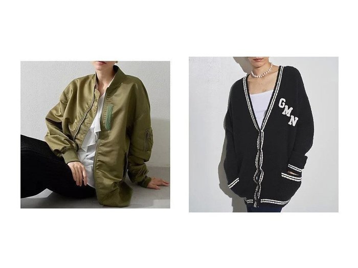【Whim Gazette/ウィムガゼット】の【GEMINI】ワッペンツキニットカーディガン&《 販売》【インフルエンサーコラボ】ナイロンMA-1 おすすめ人気トレンドファッション通販アイテム 人気、トレンドファッション・服の通販 founy(ファニー) 　ファッション　Fashion　レディースファッション　Fashion for Women　アウター　Coat / Outerwear Collection　MA-1ジャケット　MA-1 Bomber Jackets / Flight Jackets　トップス・カットソー　Cut & Sew Tops　ニット　Knit Tops & Sweaters　カーディガン・羽織り　Layered Style Cardigans　ショルダー　Shoulder, Shoulder Strap　ツイル　Twist, Twisted Detail　ドロップ　Drop Shoulder, Dropped Style　定番　Standard, Basic Item　バランス　Balance, Style Balance　フォルム　Silhouette, Form　ブルゾン　Blouson, Bomber Jacket　ボトム　Bottoms, Lower Wear　ミリタリー　Military, Army Style　リラックス　Relax, Relaxed Fit　レオパード　Leopard, Animal Print　エレガント 上品　Elegant　2025年　2025　2025-2026秋冬・A/W　Autumn/Winter 2025–26 AW25–26　|ID:crp329100000222112
