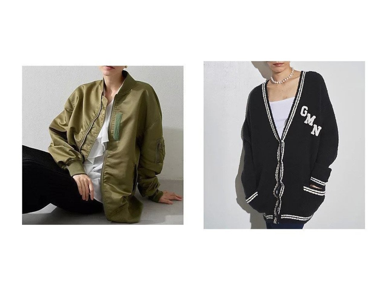 【Whim Gazette/ウィムガゼット】の【GEMINI】ワッペンツキニットカーディガン&《 販売》【インフルエンサーコラボ】ナイロンMA-1 おすすめ人気トレンドファッション通販アイテム インテリア・キッズ・メンズ・レディースファッション・服の通販 founy(ファニー) 　ファッション　Fashion　レディースファッション　Fashion for Women　アウター　Coat / Outerwear Collection　MA-1ジャケット　MA-1 Bomber Jackets / Flight Jackets　トップス・カットソー　Cut & Sew Tops　ニット　Knit Tops & Sweaters　カーディガン・羽織り　Layered Style Cardigans　ショルダー　Shoulder, Shoulder Strap　ツイル　Twist, Twisted Detail　ドロップ　Drop Shoulder, Dropped Style　定番　Standard, Basic Item　バランス　Balance, Style Balance　フォルム　Silhouette, Form　ブルゾン　Blouson, Bomber Jacket　ボトム　Bottoms, Lower Wear　ミリタリー　Military, Army Style　リラックス　Relax, Relaxed Fit　レオパード　Leopard, Animal Print　エレガント 上品　Elegant　2025年　2025　2025-2026秋冬・A/W　Autumn/Winter 2025–26 AW25–26　グリーン系　Green　ブラック系　Black　ホワイト系　White　|ID:crp329100000222112