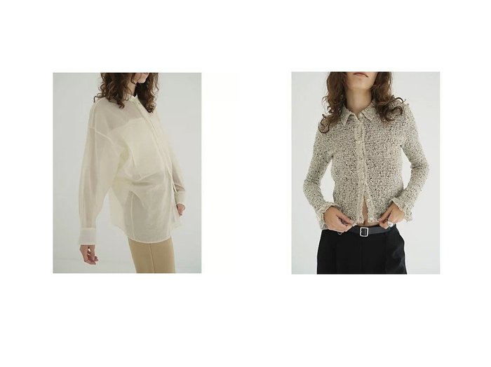 【CLANE/クラネ】のMIX MESH GATHER SHIRT&SHEER DOLMAN SHIRTS おすすめ人気トレンドファッション通販アイテム 人気、トレンドファッション・服の通販 founy(ファニー) 　ファッション　Fashion　レディースファッション　Fashion for Women　トップス・カットソー　Cut & Sew Tops　シャツ・ブラウス・オフィスカジュアル　Elegant Blouses & Button-Ups　2025年　2025　2025-2026秋冬・A/W　Autumn/Winter 2025–26 AW25–26　ストリング　String, Drawstring　ストレッチ　Stretch, Stretchy Fabric　タンク　Tank Top, Sleeveless Top　フォルム　Silhouette, Form　ポケット　Pocket, Pocket Detail　コンパクト　Compact, Small Size　シャーリング　Shirring, Ruched　テクスチャー　Texture, Textured Fabric　ネップ　Nepp, Slub Yarn　フェミニン　Feminine, Girly　フリル　Frill, Ruffle　ランダム　Random, Irregular　|ID:crp329100000222115