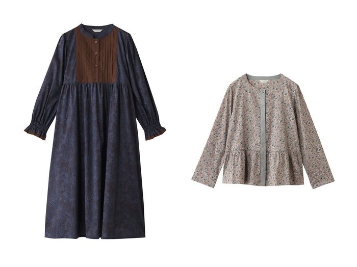 【KID BLUE/キッドブルー】の25AW LIBERTYプリントワンピース&25AW LIBERTYプリントトップス おすすめ人気トレンドファッション通販アイテム 人気、トレンドファッション・服の通販 founy(ファニー) ファッション Fashion レディースファッション Fashion for Women ワンピース Dresses トップス・カットソー Cut & Sew Tops 2025年 2025 2025-2026秋冬・A/W Autumn/Winter 2025–26 AW25–26 ギャザー Gathered, Ruffled パジャマ Pajamas, Sleepwear フロント Front, Front Design プリント Print, Printed Pattern リラックス Relax, Relaxed Fit エレガント 上品 Elegant 新作・新入荷 New Arrivals / New In 無地 Plain, Solid Color セットアップ Set-Up, Coordinated Outfit フェミニン Feminine, Girly フレア Flare, Flared |ID:crp329100000222136