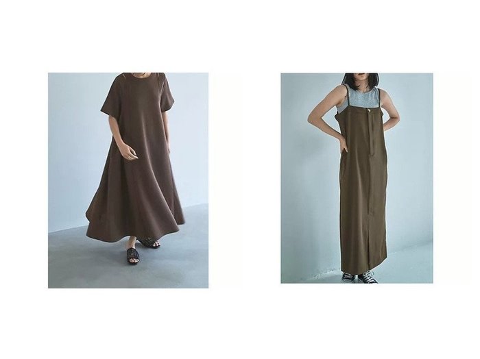 【marjour/マージュール】のSTRAIGHT JUMPER SKIRT&SHOULDER SLIT HALF SLEEVE DRESS おすすめ人気トレンドファッション通販アイテム 人気、トレンドファッション・服の通販 founy(ファニー) ファッション Fashion レディースファッション Fashion for Women トップス・カットソー Cut & Sew Tops ワンピース Dresses フォーマル・パーティードレス・結婚式用ドレス Elegant & Casual Dresses スカート Skirts インナー Innerwear シンプル Simple, Minimal ストレッチ Stretch, Stretchy Fabric スリット Slit, Slit Detail とろみ Fluid, Flowy Fabric フレア Flare, Flared ポケット Pocket, Pocket Detail ロング Long, Long-Length 秋 Autumn タイツ Tights, Legwear ツイル Twist, Twisted Detail レギンス Leggings, Stretch Pants |ID:crp329100000222147