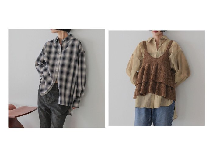 【LOWRYS FARM/ローリーズファーム】のアソートチェックBIGシャツ&モールペプラムベスト おすすめ人気トレンドファッション通販アイテム 人気、トレンドファッション・服の通販 founy(ファニー) ファッション Fashion レディースファッション Fashion for Women トップス・カットソー Cut & Sew Tops シャツ・ブラウス・オフィスカジュアル Elegant Blouses & Button-Ups アウター Coat / Outerwear Collection ベスト&ジレ / 重ね着スタイル Vests & Gilets チェック Check, Plaid, Tartan ビスチェ Bustier, Corset Top ラップ Wrap, Wrap Design レギュラー Regular, Standard Fit 夏 Summer インナー Innerwear トレンド Trend, Trending Now ベスト Vest, Waistcoat ベロア Velour, Soft Velvet ペプラム Peplum, Flared Hem |ID:crp329100000222151