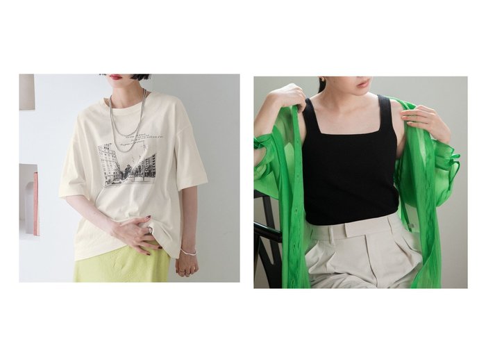 【LOWRYS FARM/ローリーズファーム】のソウバリスクエアタンクトップ&モノクロフォトTEE おすすめ人気トレンドファッション通販アイテム 人気、トレンドファッション・服の通販 founy(ファニー) ファッション Fashion レディースファッション Fashion for Women インナー Innerwear トレンド Trend, Trending Now プリント Print, Printed Pattern ベーシック Basic, Essential 夏 Summer |ID:crp329100000222152