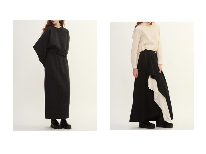 【PLAIN PEOPLE/プレインピープル】のダンボールジャージ/ミルドジャージストレートスカート&ウールリネンヘリンボンレイヤードスカート おすすめ人気トレンドファッション通販アイテム 人気、トレンドファッション・服の通販 founy(ファニー) ファッション Fashion レディースファッション Fashion for Women スカート Skirts ロングスカート Long Skirts / Maxi & Midi Skirts 2025年 2025 2025-2026秋冬・A/W Autumn/Winter 2025–26 AW25–26 なめらか Smooth, Silky Texture ギャザー Gathered, Ruffled シンプル Simple, Minimal セットアップ Set-Up, Coordinated Outfit バランス Balance, Style Balance ロング Long, Long-Length A/W・秋冬 Autumn/Winter |ID:crp329100000222169