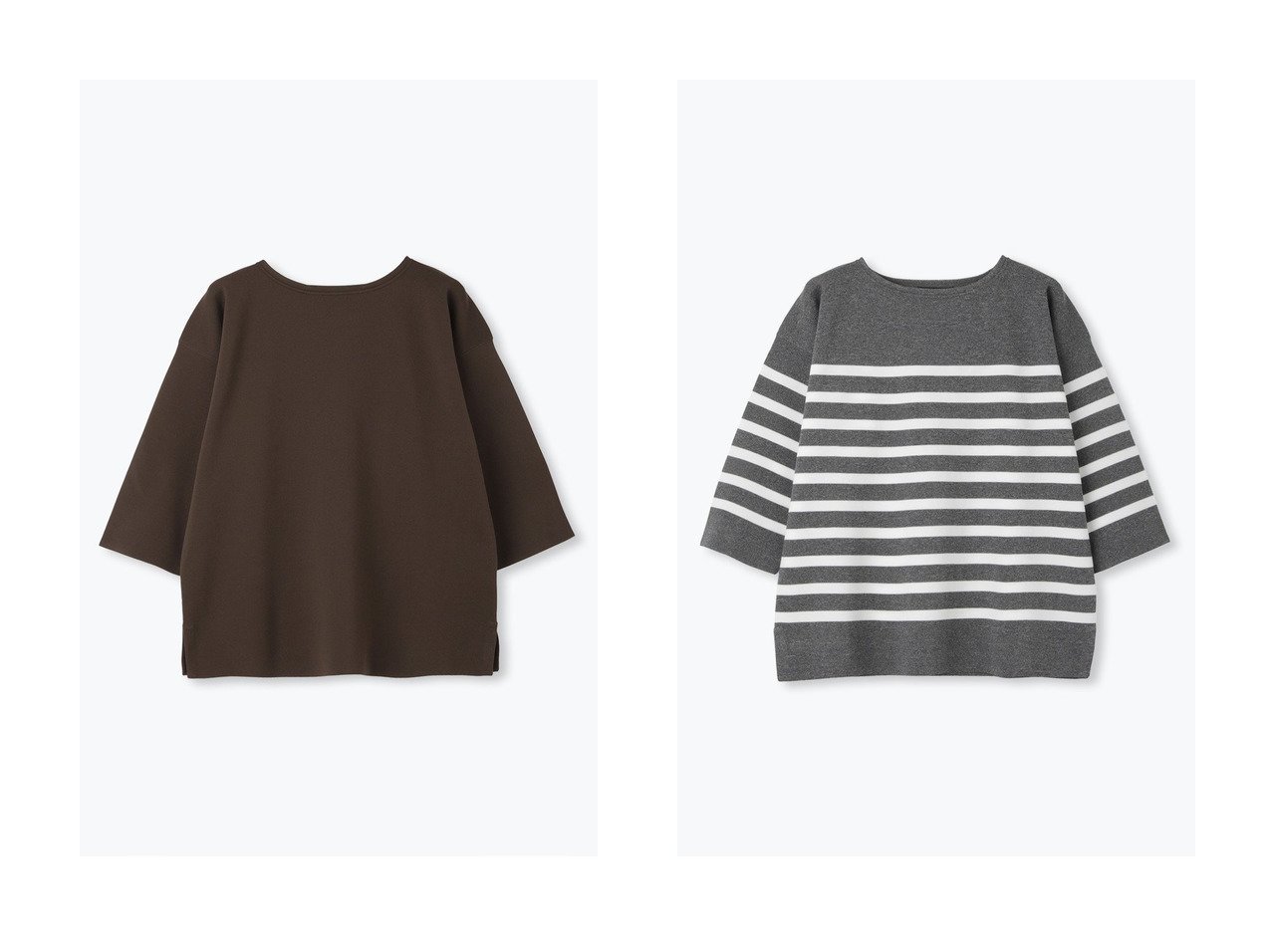 【lelill/レリル】の【limited KNIT - lelill東京1周年記念】ハイテクワイドスリーブニット おすすめ人気トレンドファッション通販アイテム インテリア・キッズ・メンズ・レディースファッション・服の通販 founy(ファニー) 　ファッション　Fashion　レディースファッション　Fashion for Women　トップス・カットソー　Cut & Sew Tops　ニット　Knit Tops & Sweaters　カジュアルプルオーバー・ニットトップス　Pullovers & Knit Tops / Casual Pullovers　ボーダー　Border, Stripe　ミラノリブ　Milano Rib, Milano Stitch　新作・新入荷　New Arrivals / New In　無地　Plain, Solid Color　ブラウン系　Brown　レッド系　Red　ピンク系　Pink　ブラック系　Black　グレー系　Gray　グリーン系　Green　ブルー系　Blue　ホワイト系　White　|ID:crp329100000222192