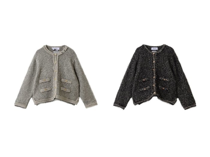 【MUVEIL/ミュベール】の【ELLE SHOP 限定】ツィードニットジャケット おすすめ人気トレンドファッション通販アイテム 人気、トレンドファッション・服の通販 founy(ファニー) ファッション Fashion レディースファッション Fashion for Women アウター Coat / Outerwear Collection レディースジャケット・軽アウター Jackets エレガント 上品 Elegant クラシック Classic, Timeless Style ジャケット Jacket, Outerwear ツイード Twill, Twill Weave ミックス Mix, Mixed Style |ID:crp329100000222194