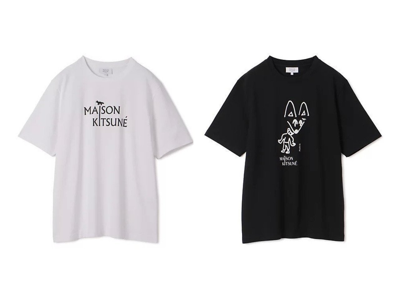 【MAISON KITSUNE/メゾン キツネ】のMAISON KITSUNE PILLAR COMFORT TEE-SHIRT&PARTY FOX COMFORT TEE-SHIRT おすすめ人気トレンドファッション通販アイテム インテリア・キッズ・メンズ・レディースファッション・服の通販 founy(ファニー) 　ファッション　Fashion　レディースファッション　Fashion for Women　トップス・カットソー　Cut & Sew Tops　シャツ・ブラウス・オフィスカジュアル　Elegant Blouses & Button-Ups　2025年　2025　2025-2026秋冬・A/W　Autumn/Winter 2025–26 AW25–26　コラボ　Collaboration, Collab　シンプル　Simple, Minimal　フォックス　Fox, Fox Fur　プリント　Print, Printed Pattern　ロンドン　London Style, British Inspired　洗える　Machine Washable　ホワイト系　White　|ID:crp329100000222196
