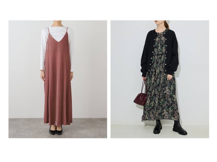 【SLOBE IENA/スローブ イエナ】の《WEB限定/2 》FLOWER PRINT ワンピース&ベロアキャミワンピース おすすめ人気トレンドファッション通販アイテム 人気、トレンドファッション・服の通販 founy(ファニー) ファッション Fashion レディースファッション Fashion for Women ワンピース Dresses キャミソールワンピース Camisole Dresses 2025年 2025 2025-2026秋冬・A/W Autumn/Winter 2025–26 AW25–26 おすすめ Recommended / Our Picks インナー Innerwear キャミワンピース Cami Dress, Slip Dress スニーカー Sneakers, Trainers フレア Flare, Flared ベロア Velour, Soft Velvet ワンポイント One Point, Statement Accent 秋 Autumn |ID:crp329100000222204