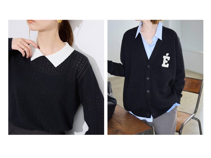 【SLOBE IENA/スローブ イエナ】のサガラ刺繍スウェットライクニットカーディガン&クレリック襟付きニット おすすめ人気トレンドファッション通販アイテム 人気、トレンドファッション・服の通販 founy(ファニー) ファッション Fashion レディースファッション Fashion for Women トップス・カットソー Cut & Sew Tops ニット Knit Tops & Sweaters カーディガン・羽織り Layered Style Cardigans レディースパーカー・カジュアルフーディー Casual Hoodies & Sweatshirts スウェット・クルーネックトップス Sweatshirts & Crewnecks / Relaxed Fit Sweat Tops 2025年 2025 2025-2026秋冬・A/W Autumn/Winter 2025–26 AW25–26 おすすめ Recommended / Our Picks アイレット Eyelet Lace クラシカル Classical, Vintage-Inspired デニム Denim, Jeans Material ミックス Mix, Mixed Style アメリカン American Style カットソー Cut and Sewn Top カーディガン Cardigan, Knitwear 切替 Switching, Contrast Panel シンプル Simple, Minimal タンク Tank Top, Sleeveless Top ダブル Double, Double-Breasted フェイス Face, Facial Design フレア Flare, Flared ボトム Bottoms, Lower Wear 羽織 Haori, Light Jacket ワイド Wide, Wide Fit ワンポイント One Point, Statement Accent |ID:crp329100000222207