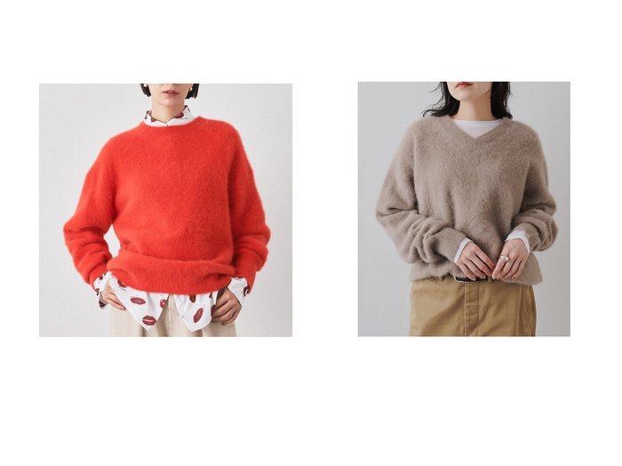 【Whim Gazette/ウィムガゼット】のファーVプルオーバー&ファークループルオーバー おすすめ人気トレンドファッション通販アイテム 人気、トレンドファッション・服の通販 founy(ファニー) 　ファッション　Fashion　レディースファッション　Fashion for Women　トップス・カットソー　Cut & Sew Tops　ニット　Knit Tops & Sweaters　カジュアルプルオーバー・ニットトップス　Pullovers & Knit Tops / Casual Pullovers　2025年　2025　2025-2026秋冬・A/W　Autumn/Winter 2025–26 AW25–26　クラシカル　Classical, Vintage-Inspired　コンパクト　Compact, Small Size　フォックス　Fox, Fox Fur　ボトム　Bottoms, Lower Wear　A/W・秋冬　Autumn/Winter　|ID:crp329100000222222