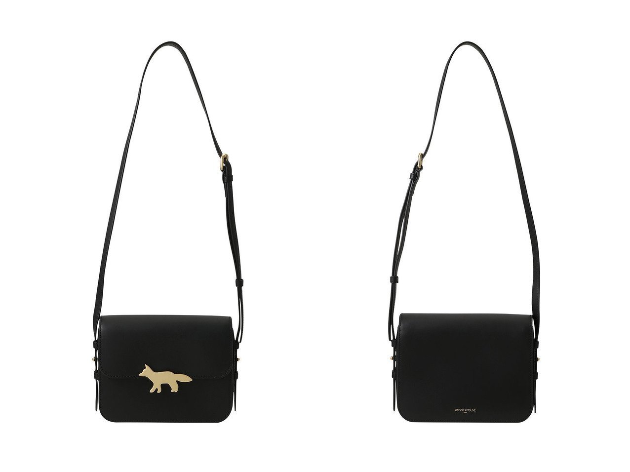 【MAISON KITSUNE/メゾン キツネ】のEDIE ショルダーバッグ おすすめ人気トレンドファッション通販アイテム インテリア・キッズ・メンズ・レディースファッション・服の通販 founy(ファニー) 　ファッション　Fashion　レディースファッション　Fashion for Women　バッグ　Bags　2025年　2025　2025-2026秋冬・A/W　Autumn/Winter 2025–26 AW25–26　スクエア　Square, Square Shape　スタイリッシュ　Stylish, Fashionable　フォルム　Silhouette, Form　ポケット　Pocket, Pocket Detail　モチーフ　Motif, Design Theme　リュクス　Luxury, Elegant, High-End, Chic　A/W・秋冬　Autumn/Winter　ブラック系　Black　|ID:crp329100000222240