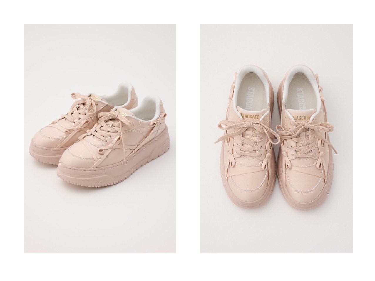 【STACCATO/スタッカート】のラッピングライトフォームスニーカー おすすめ人気トレンドファッション通販アイテム インテリア・キッズ・メンズ・レディースファッション・服の通販 founy(ファニー) 　ファッション　Fashion　レディースファッション　Fashion for Women　スニーカー　Sneakers, Trainers　バランス　Balance, Style Balance　リボン　Ribbon, Bow　レース　Lace, Lace Fabric　人気　Popular, Best Seller　厚底　Platform Shoes　軽量　Lightweight, Ultra Light　レッド系　Red　|ID:crp329100000222246