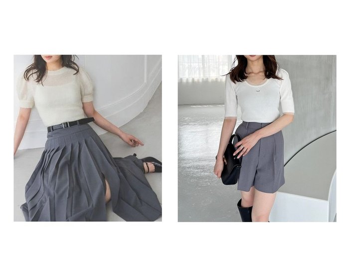 【SNIDEL/スナイデル】の【Chacott】リブニットプルオーバー&シアーモヘヤパフスリニットプルオーバー おすすめ人気トレンドファッション通販アイテム 人気、トレンドファッション・服の通販 founy(ファニー) ファッション Fashion レディースファッション Fashion for Women トップス・カットソー Cut & Sew Tops ニット Knit Tops & Sweaters カジュアルプルオーバー・ニットトップス Pullovers & Knit Tops / Casual Pullovers インナー Innerwear ウェーブ Wavy Pattern 今季 This Season, Current Season ジャケット Jacket, Outerwear ストレート Straight, Straight Cut スリーブ Sleeve, Long Sleeve / Short Sleeve ダウン Down, Puffer デニム Denim, Jeans Material 定番 Standard, Basic Item フィット Fit, Slim Fit フレア Flare, Flared 半袖 Short Sleeve, Half Sleeve おすすめ Recommended / Our Picks エレガント 上品 Elegant シンプル Simple, Minimal チュール Tulip, Tulip Motif バレエ Ballet, Ballet Style フロント Front, Front Design |ID:crp329100000222248