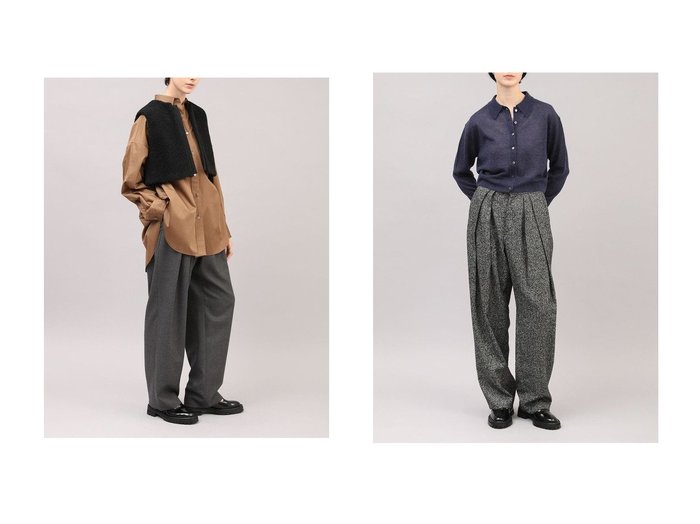 【SACRA/サクラ】のウーステッドサージパンツ&プレミアムヘリンボーンツイードパンツ おすすめ人気トレンドファッション通販アイテム 人気、トレンドファッション・服の通販 founy(ファニー) ファッション Fashion レディースファッション Fashion for Women パンツ Pants & Trousers 2025年 2025 2025-2026秋冬・A/W Autumn/Winter 2025–26 AW25–26 テーパード Tapered, Tapered Pants マニッシュ Mannish, Boyish メランジ Melange, Mixed Yarn ワイド Wide, Wide Fit エレガント 上品 Elegant A/W・秋冬 Autumn/Winter |ID:crp329100000222260