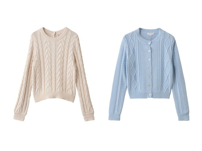 【DEMYLEE/デミーリー】のCOLETTE ソフトコットン ケーブルニットカーディガン&HILDA ソフトコットン 2WAYケーブルニット おすすめ人気トレンドファッション通販アイテム 人気、トレンドファッション・服の通販 founy(ファニー) ファッション Fashion レディースファッション Fashion for Women トップス・カットソー Cut & Sew Tops ニット Knit Tops & Sweaters カジュアルプルオーバー・ニットトップス Pullovers & Knit Tops / Casual Pullovers カーディガン・羽織り Layered Style Cardigans 2025年 2025 2025-2026秋冬・A/W Autumn/Winter 2025–26 AW25–26 カーディガン Cardigan, Knitwear A/W・秋冬 Autumn/Winter |ID:crp329100000222270