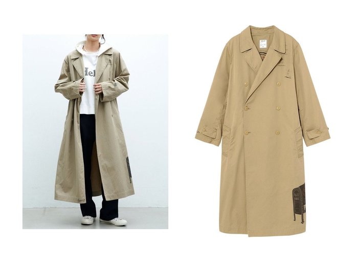 【MADISONBLUE/マディソンブルー】のL トレンチコート おすすめ人気トレンドファッション通販アイテム 人気、トレンドファッション・服の通販 founy(ファニー) ファッション Fashion レディースファッション Fashion for Women アウター Coat / Outerwear Collection コート・ロングコート・ピーコート Long Coats, Peacoats & More トレンチコート / 春秋の定番アウター Trench Coats 2025年 2025 2025-2026秋冬・A/W Autumn/Winter 2025–26 AW25–26 プリント Print, Printed Pattern ロング Long, Long-Length ヴィンテージ Vintage Style 人気 Popular, Best Seller A/W・秋冬 Autumn/Winter |ID:crp329100000222276