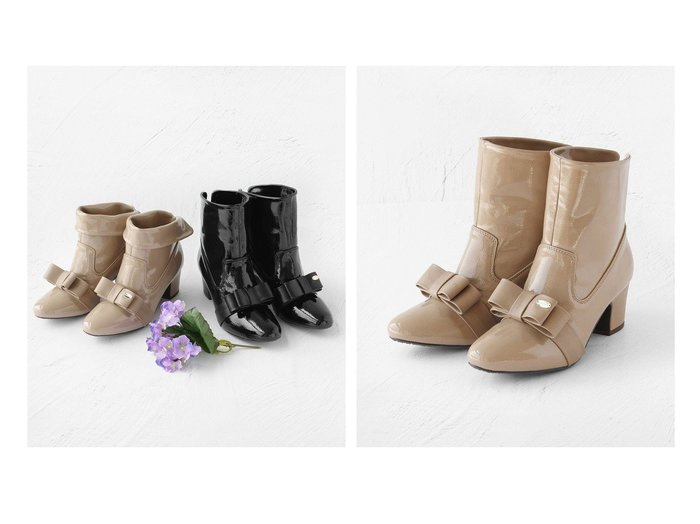 【TOCCA/トッカ】の【晴雨兼用】STEP OF RIBBON 2WAY RAINBOOTS レインブーツ おすすめ人気トレンドファッション通販アイテム 人気、トレンドファッション・服の通販 founy(ファニー) 　ファッション　Fashion　レディースファッション　Fashion for Women　エナメル　Patent Leather　エレガント 上品　Elegant　抗菌　Antibacterial, Bacteria-Resistant　シャイニー　Shiny, Glossy Finish　ショート　Short, Short Length　テクスチャー　Texture, Textured Fabric　フェミニン　Feminine, Girly　リボン　Ribbon, Bow　A/W・秋冬　Autumn/Winter　冬　Winter / This Winter　ビジネス 仕事 通勤　Business / Work / Commuting　|ID:crp329100000222307