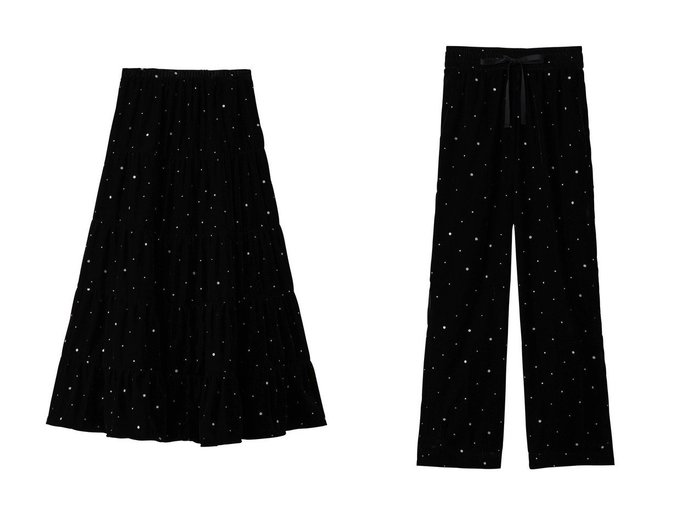 【COUTURE D'ADAM/クチュールドアダム】のグリッターベルベットイージーパンツ&グリッターベルベットティアードスカート おすすめ人気トレンドファッション通販アイテム 人気、トレンドファッション・服の通販 founy(ファニー) ファッション Fashion レディースファッション Fashion for Women スカート Skirts ティアードスカート Tiered Skirts パンツ Pants & Trousers 2025年 2025 2025-2026秋冬・A/W Autumn/Winter 2025–26 AW25–26 ティアードスカート Tiered Skirt, Flounced Skirt ベルベット Velvet, Velvety A/W・秋冬 Autumn/Winter |ID:crp329100000222336