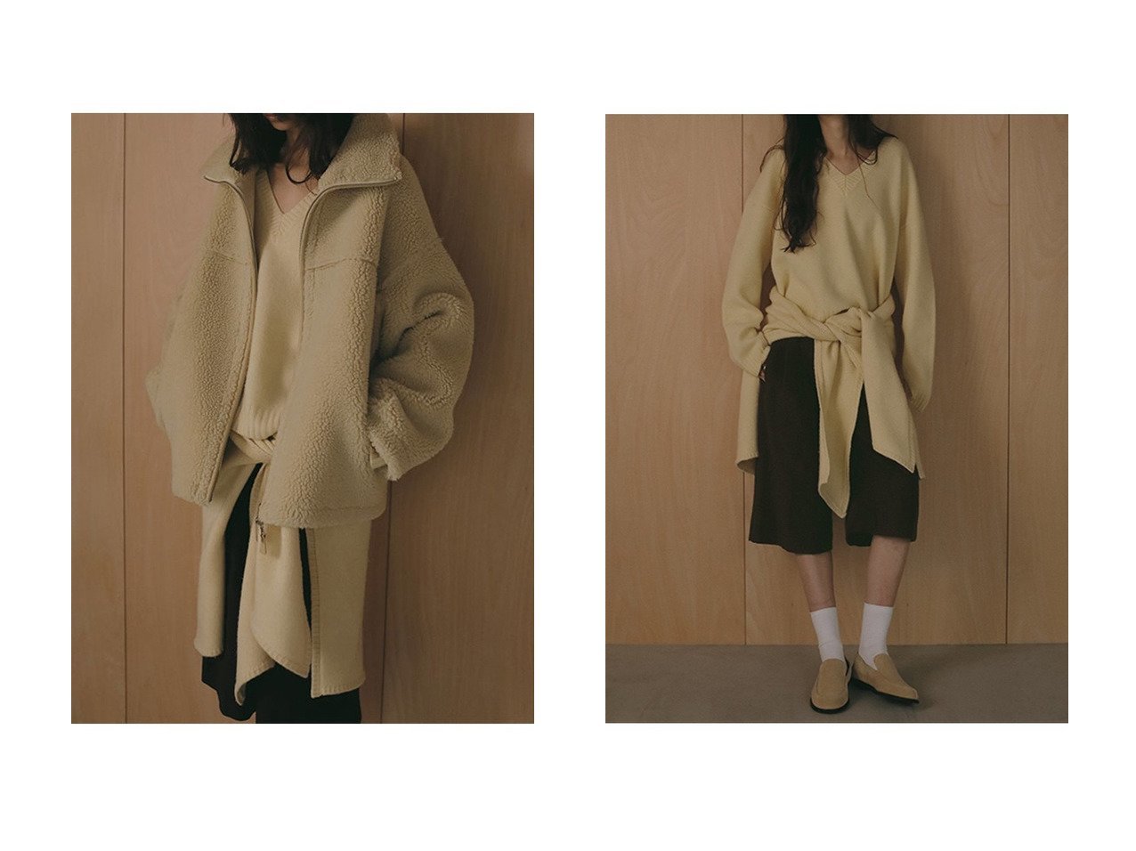 【ETRE TOKYO/エトレトウキョウ】のリバーシブルボアブルゾン&ウールカルゼタックショートパンツ おすすめ人気トレンドファッション通販アイテム インテリア・キッズ・メンズ・レディースファッション・服の通販 founy(ファニー) 　ファッション　Fashion　レディースファッション　Fashion for Women　アウター　Coat / Outerwear Collection　レディースジャケット・軽アウター　Jackets　ブルゾンジャケット・スポーティアウター　Blouson Jackets　パンツ　Pants & Trousers　ショートパンツ・ハーフパンツ　High-Waisted & Relaxed Shorts　2025年　2025　2025-2026秋冬・A/W　Autumn/Winter 2025–26 AW25–26　なめらか　Smooth, Silky Texture　ショルダー　Shoulder, Shoulder Strap　ジャケット　Jacket, Outerwear　スタンド　Stand Collar, Upright Stand　ドロップ　Drop Shoulder, Dropped Style　ブルゾン　Blouson, Bomber Jacket　リバーシブル　Reversible, Two-Sided　A/W・秋冬　Autumn/Winter　ショート　Short, Short Length　スウェット / スエット　Sweatshirt, Sweatwear　ソックス　Socks, Hosiery　タンブラー　Tumbler, Travel Mug　フロント　Front, Front Design　リラックス　Relax, Relaxed Fit　ロング　Long, Long-Length　ワッシャー　Washer, Crinkled Finish　エレガント 上品　Elegant　ベージュ系　Beige　ブルー系　Blue　ブラウン系　Brown　|ID:crp329100000222351