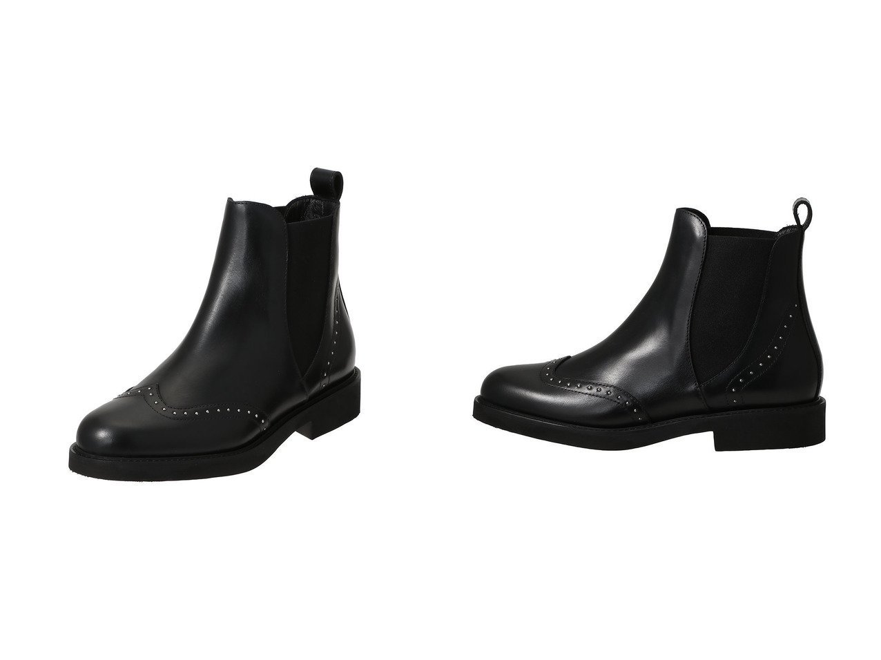 【LucaGrossi/ルカグロッシ】の【ELLE SHOP限定】スタッズショートブーツ おすすめ人気トレンドファッション通販アイテム インテリア・キッズ・メンズ・レディースファッション・服の通販 founy(ファニー) 　ファッション　Fashion　レディースファッション　Fashion for Women　2025年　2025　2025-2026秋冬・A/W　Autumn/Winter 2025–26 AW25–26　ショート　Short, Short Length　シンプル　Simple, Minimal　スタッズ　Studs, Metal Accents　A/W・秋冬　Autumn/Winter　ブラック系　Black　|ID:crp329100000222414