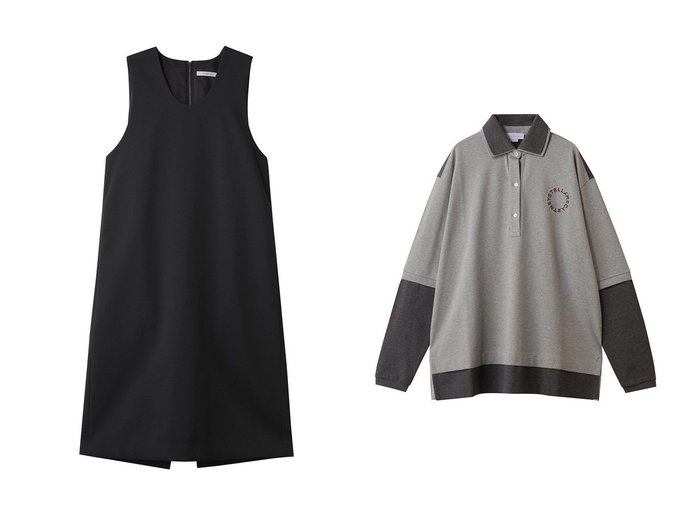 【DOMELLE/ドメル】のジャンパー ドレス&【STELLA McCARTNEY/ステラ マッカートニー】のダブルレイヤードオーバーサイズポロ おすすめ人気トレンドファッション通販アイテム 人気、トレンドファッション・服の通販 founy(ファニー) ファッション Fashion レディースファッション Fashion for Women ワンピース Dresses フォーマル・パーティードレス・結婚式用ドレス Elegant & Casual Dresses チュニック Tunic Tops & Dresses トップス・カットソー Cut & Sew Tops シャツ・ブラウス・オフィスカジュアル Elegant Blouses & Button-Ups ポロシャツ・きれいめカジュアル Smart-Casual Polo Tops 2025年 2025 2025-2026秋冬・A/W Autumn/Winter 2025–26 AW25–26 カッティング Cutting Detail チュニック Tunic, Long Top ドレス Dress, One-Piece パターン Pattern, Design Print フロント Front, Front Design ロング Long, Long-Length A/W・秋冬 Autumn/Winter |ID:crp329100000222421