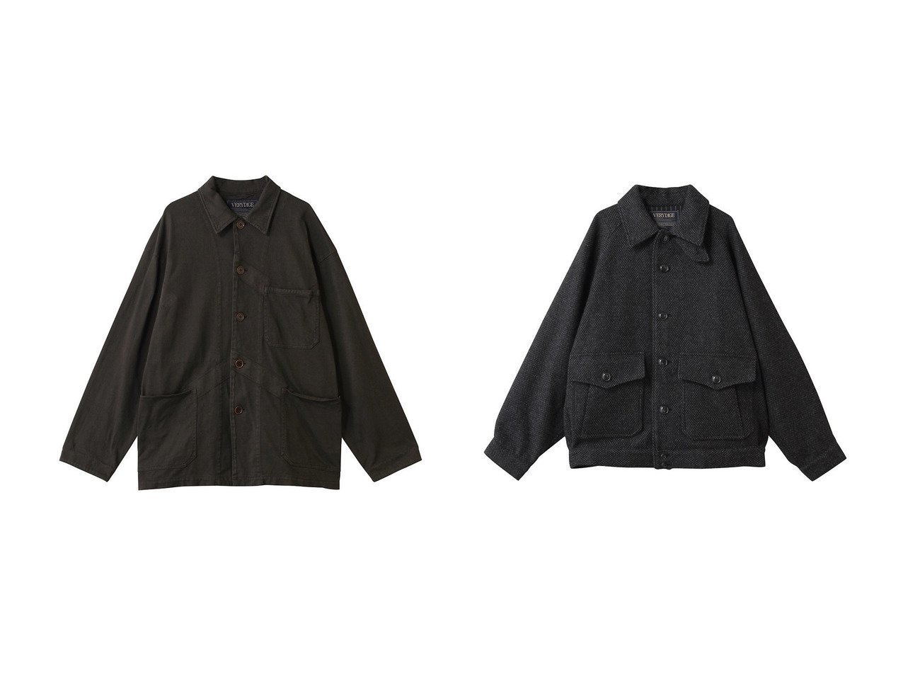 【VERYTAGE / MEN/ベリーテイジ】の【MEN】FRENCHORE シャツ&【MEN】VERYFIRST ショートコート おすすめ人気トレンドファッション通販アイテム インテリア・キッズ・メンズ・レディースファッション・服の通販 founy(ファニー) 　ファッション　Fashion　メンズファッション　Fashion for Men　ヴィンテージ　Vintage Style　カットソー　Cut and Sewn Top　クラシック　Classic, Timeless Style　シンプル　Simple, Minimal　スウェット / スエット　Sweatshirt, Sweatwear　スリーブ　Sleeve, Long Sleeve / Short Sleeve　セットアップ　Set-Up, Coordinated Outfit　バランス　Balance, Style Balance　ポケット　Pocket, Pocket Detail　モダン　Modern, Contemporary　ロング　Long, Long-Length　A/W・秋冬　Autumn/Winter　夏　Summer　2025年　2025　2025-2026秋冬・A/W　Autumn/Winter 2025–26 AW25–26　ブラウン系　Brown　グレー系　Gray　|ID:crp329100000222428